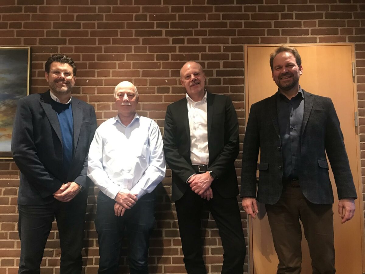 CJ A/S? nye bestyrelse fra venstre: Michael Møller, Karsten Thagaard, Brian Pedersen og Lars Martens Clausen. Privatfoto.