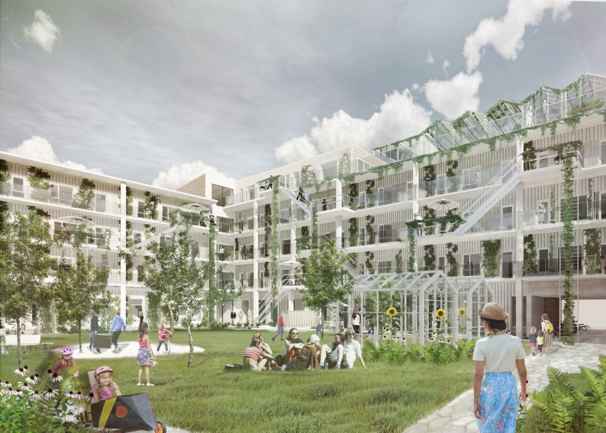 A. Enggaard skal bygge et nyt bofællesskab på Stigsborg Brygge i Aalborg. Illustration: C.F. Møller.
