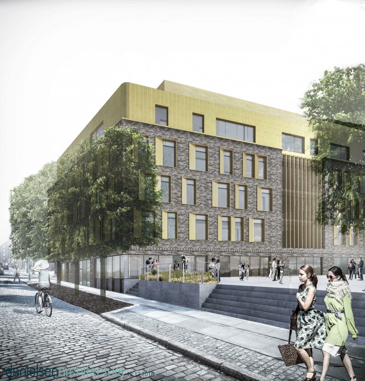 Emil Christian Hansen Hus fra Ny Carlsberg Vej. Visualisering: Danielsen Architecture.
