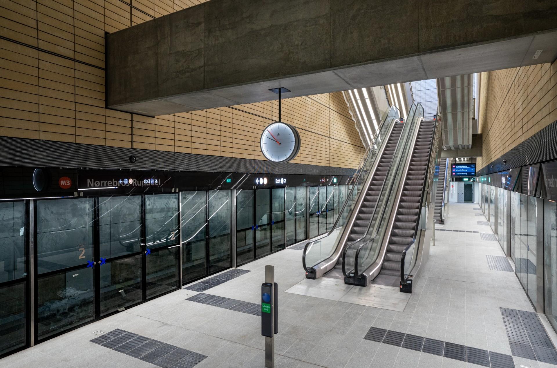 Nørrebros Runddel var en af 17 stationer, som blev bygget i forbindelse med den ny metro. Foto: Reginaldo Sales, Metroselskabet.