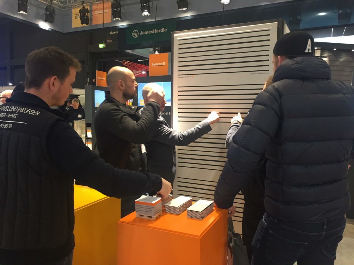 Fermacell og James Hardie er gået sammen om en stand på Byggeri'20, hvor man vil fremvise fremtidens byggeplads. Pressefoto.