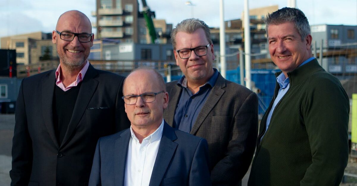 De 4 nye rådgivere hos Byggeprojekt.dk Jesper Frank, Jørgen Klinck, Morten Hirsch og Johnny Niekrenz.