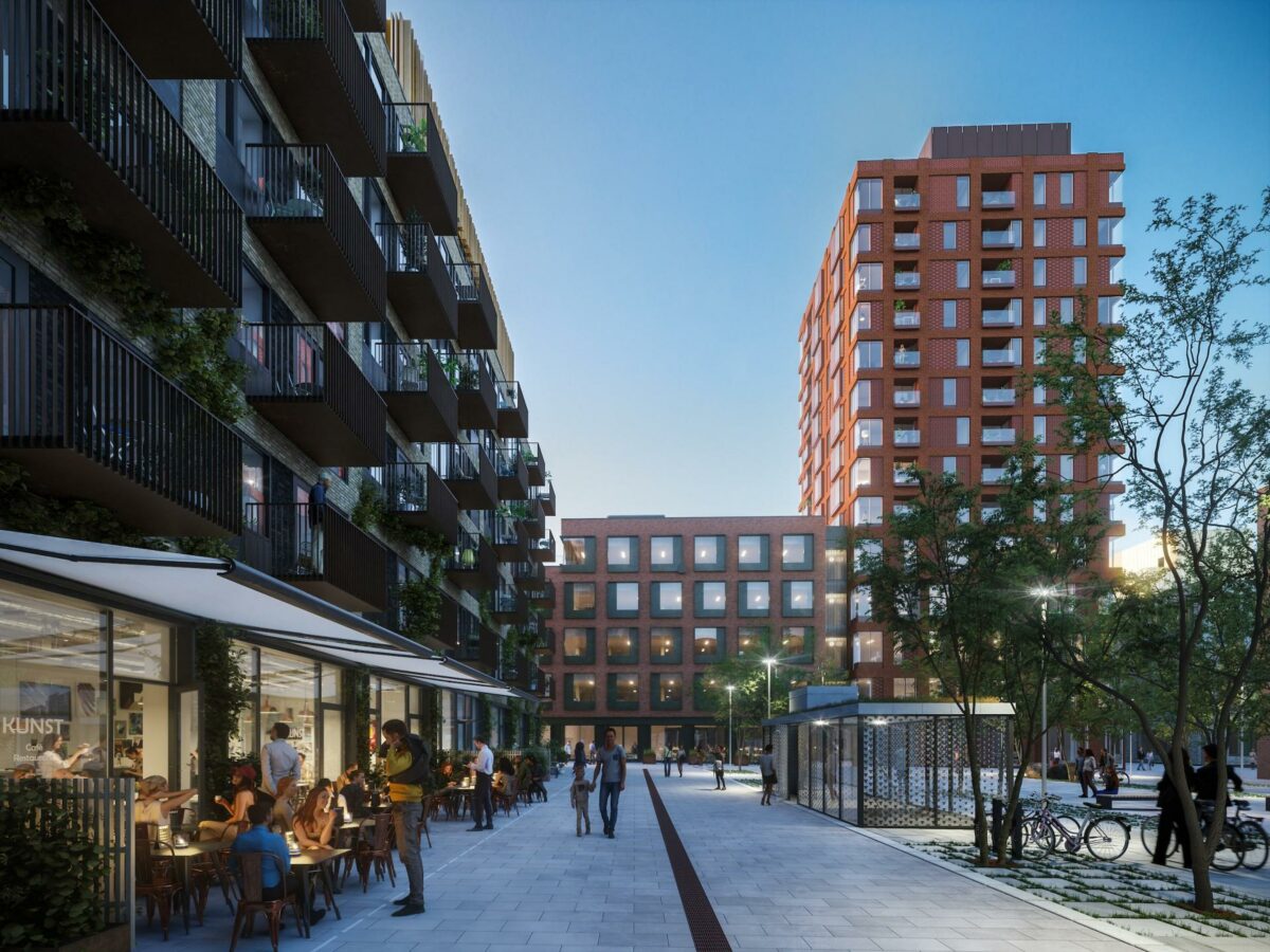 Klar til rejsegilde på to nye bygninger i Carlsberg Byen. Illustration: PR.