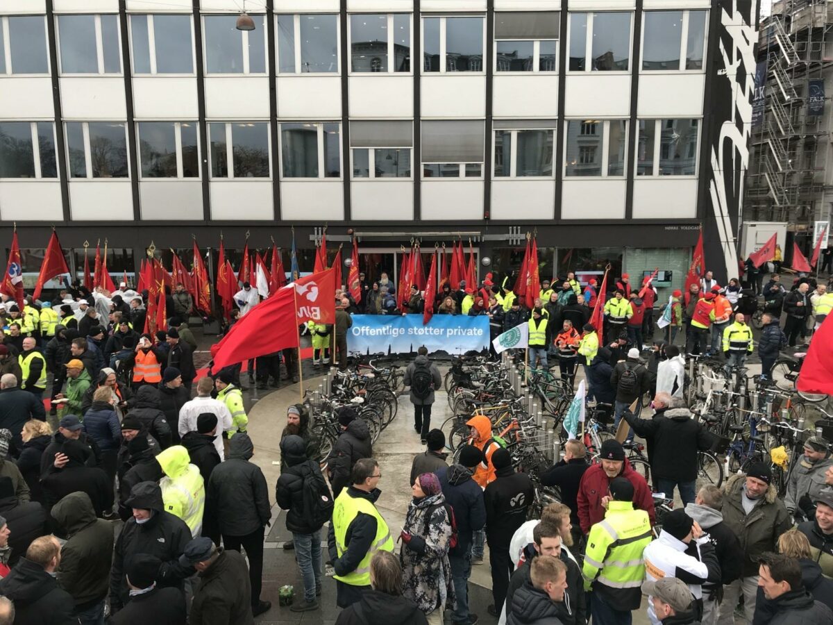 Der kæmpes stadig om overenskomsten i byggeriet, men dommeren i form af Forligsmanden har sat kampen på pause indtil videre. Foto: Thøger Raun.