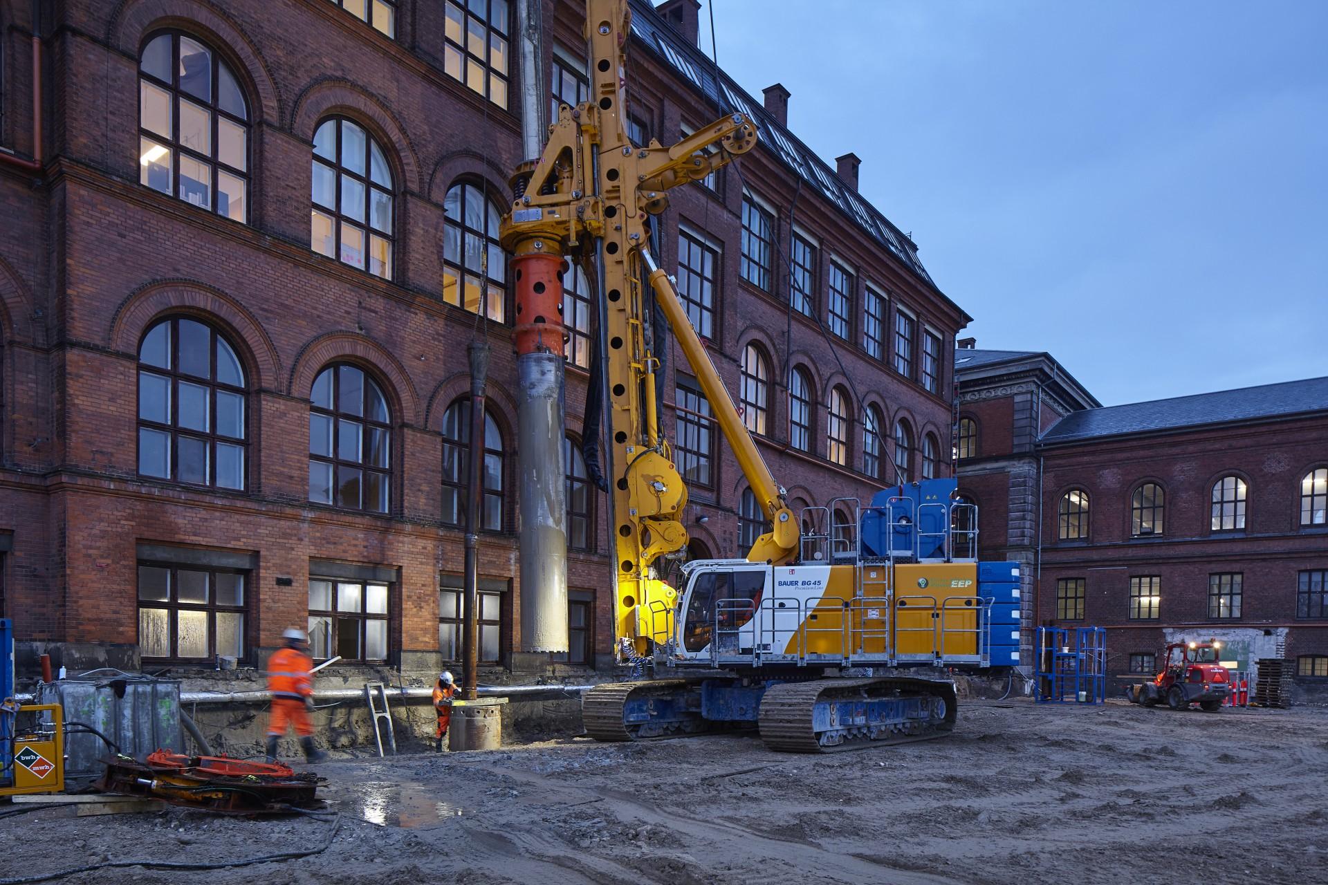 Aarsleff Fundering er færdig på pladsen til efteråret. Foto: Aarsleff.