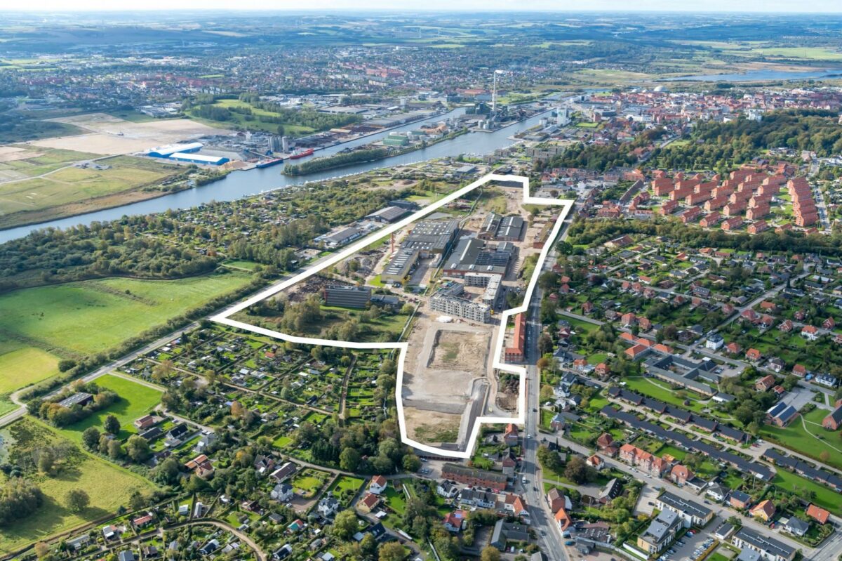 Sporbyen Scandia ligger i et tidligere industrikvarter, der har været med til at forme Randers. Det historiske præg skal bevares i den nye bydel. Foto: EDC Poul Erik Bech.
