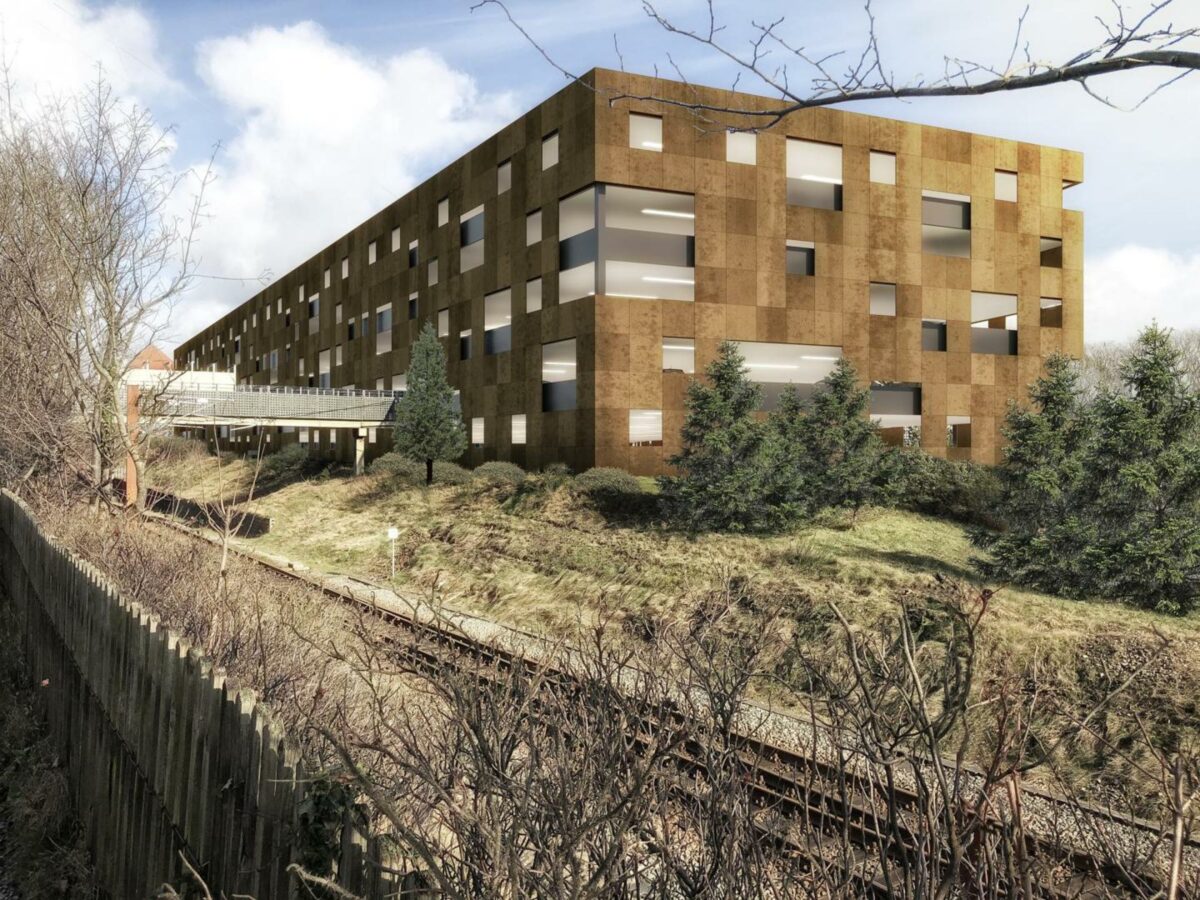 Efter udvidelsen vil p-huset få 1200 p-pladser.