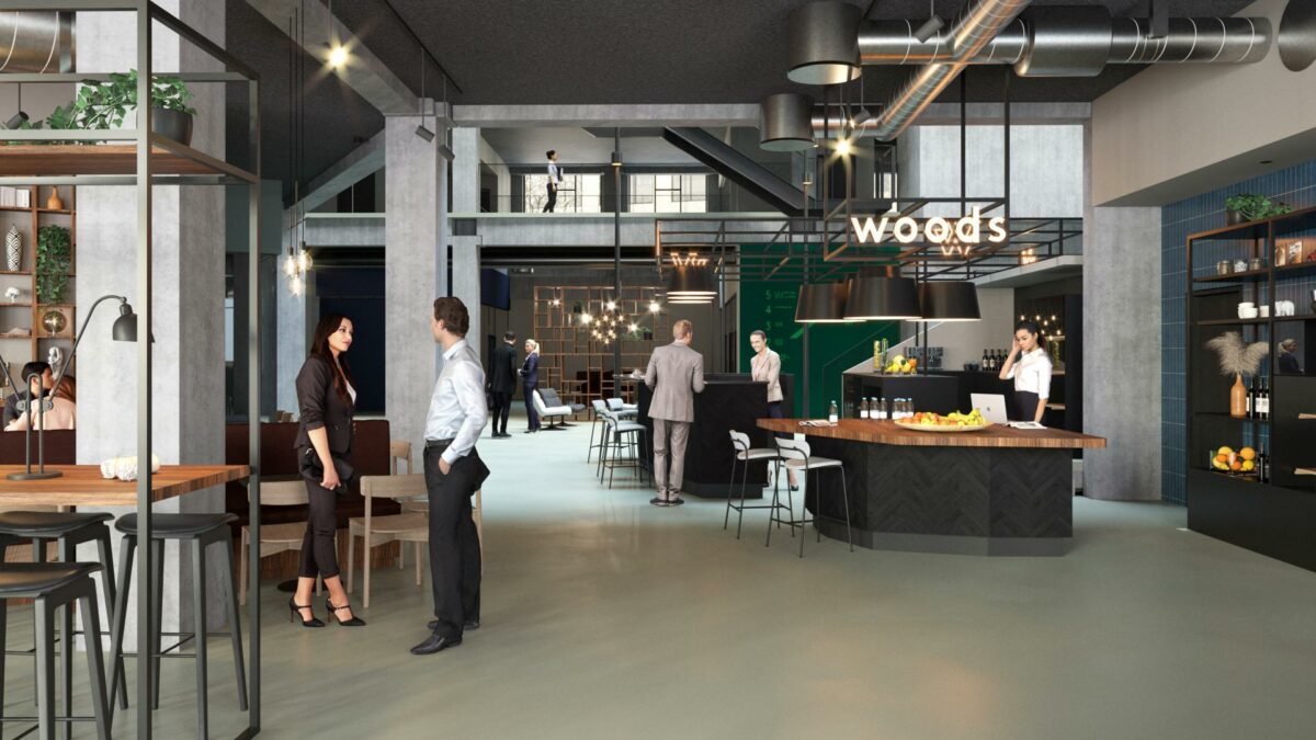 CO2-udledningen ved byggeri skal nedad, og det forsøger NREP i sit senest offentliggjorte projekt: Woods Augusthus. Visualisering: Lendager Group/Arkitema. 