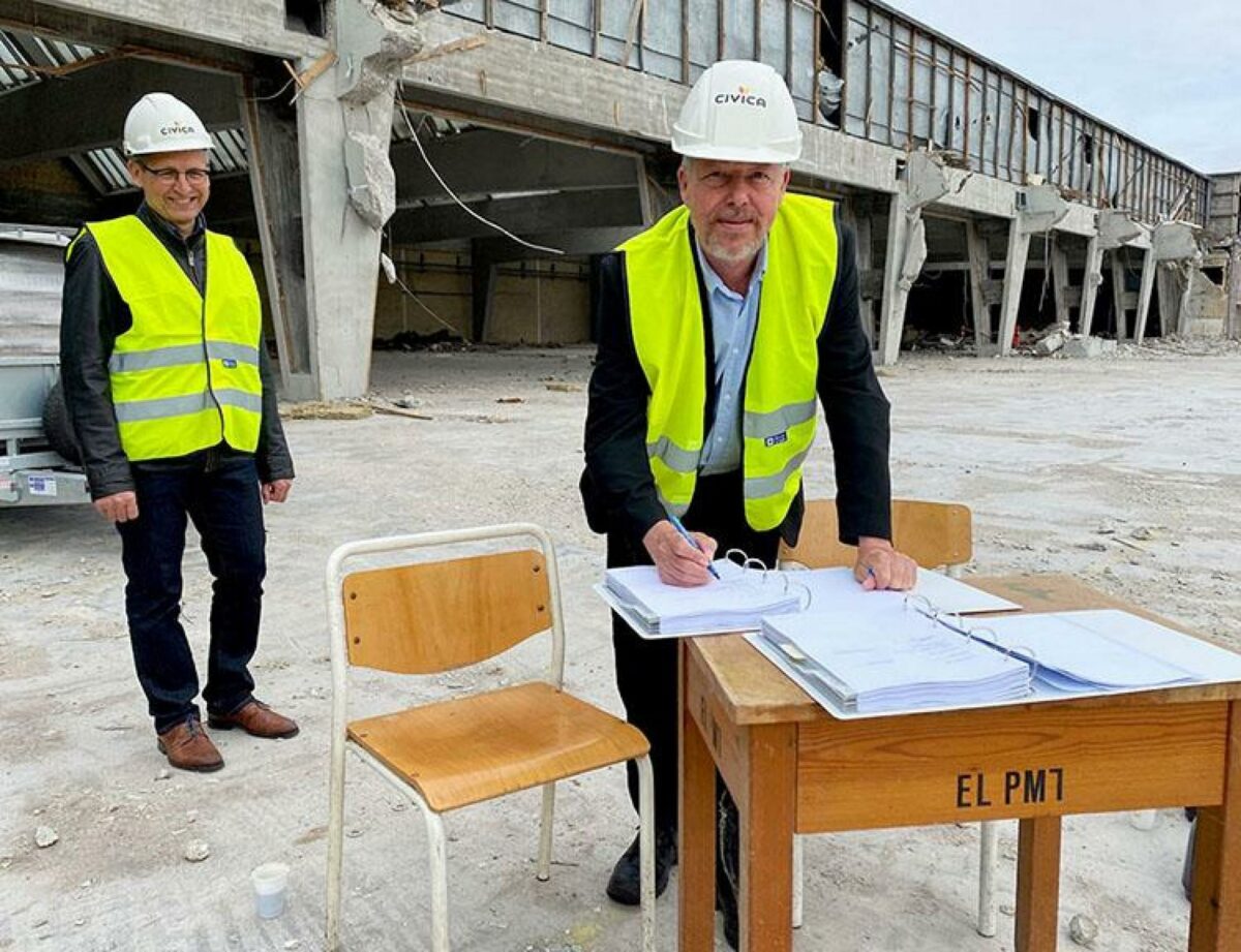 Civicas formand, Flemming Jensen (th.) og direktør Jens Pilholm. Pressefoto.