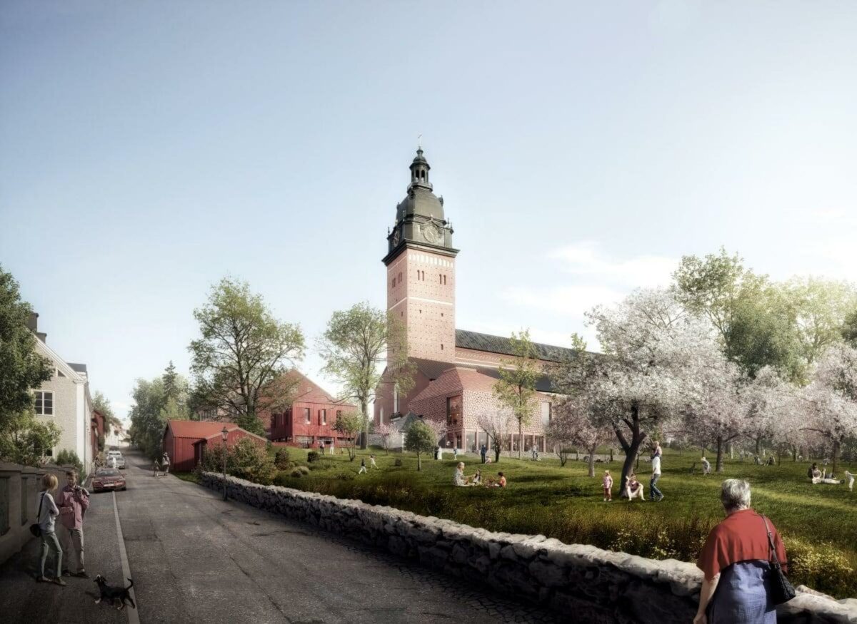 Vinderforslaget fra Aart til udviklingen af Strängnäs domkirke.