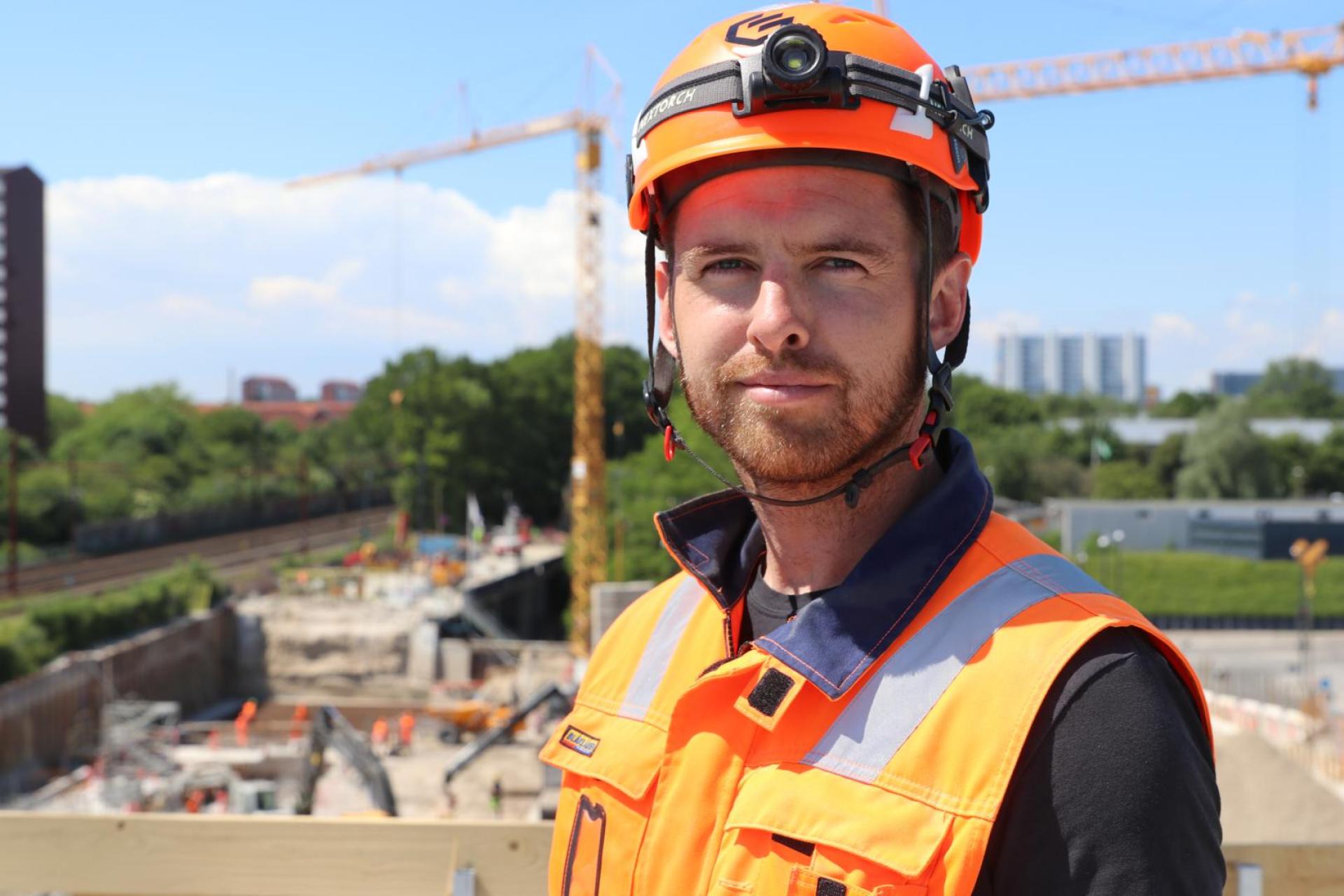 Projektchef Michael V. Jacobsen står i spidsen for byggeriet, som er CG Jensen hidtil største byggeentreprise. Foto: Torben Jastram.