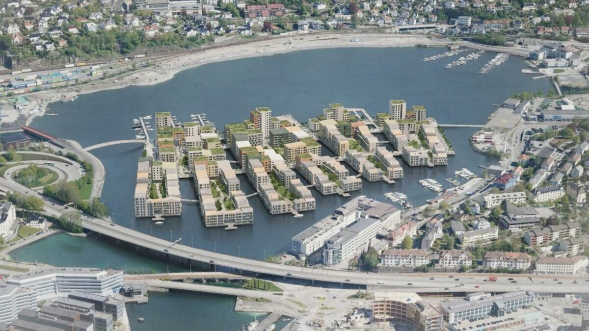 Trenezia i Bergen er ifølge Andrew Waugh et eksempel på regenererende arkitektur. Illustration: Waugh Thistleton Architects.