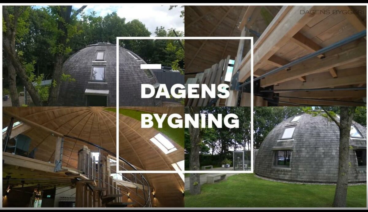 Dagens Bygning præsenterer denne gang "Dome House", en kuppelbygning på 135 kvadratmeter, en diameter på 13 meter og en højde på 6,5 meter. Foto og video: Frederik Lind Olsen.