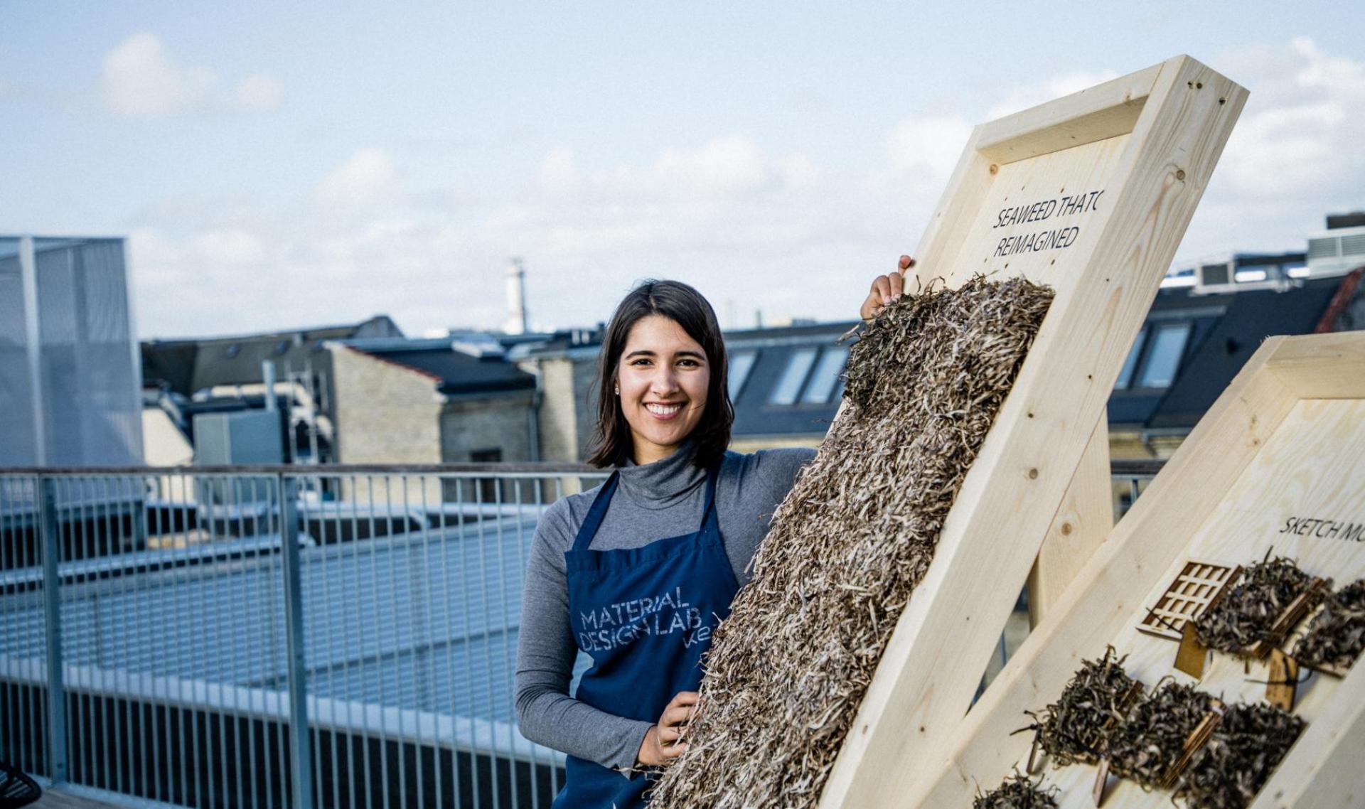 Kathryn Larsen modtog Spirekasselegatet i 2019 for sin idé om at bruge ålegræs til bæredygtig isolering. Pressefoto.