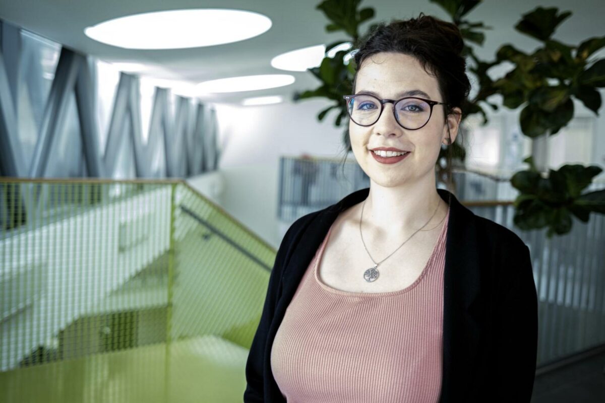 Anna Baumann, vinder af Konstruktørforeningens Dimittendpris 2020. Foto: Johnny Frederiksen.