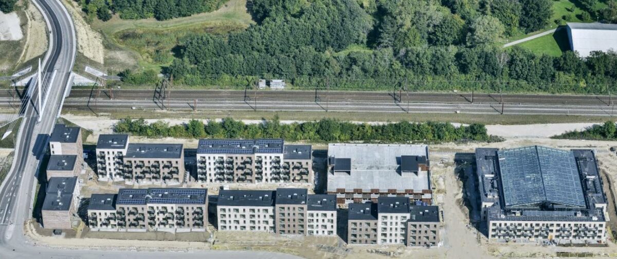 Lerholmen i Nærheden er klar til at beboere snart kan flytte ind. Pressefoto.