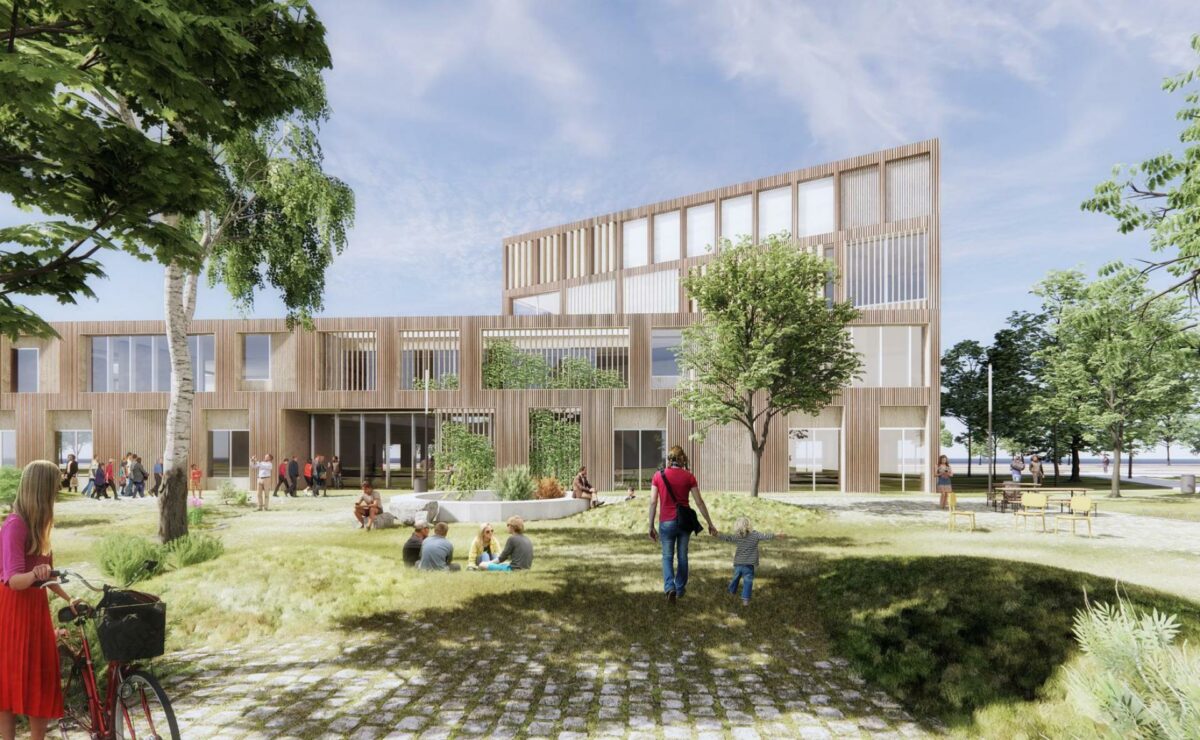 Samarbejdet mellem Christensen & Co og Next Architects sikrede sejren. Rendering: Christensen & Co. Architects.