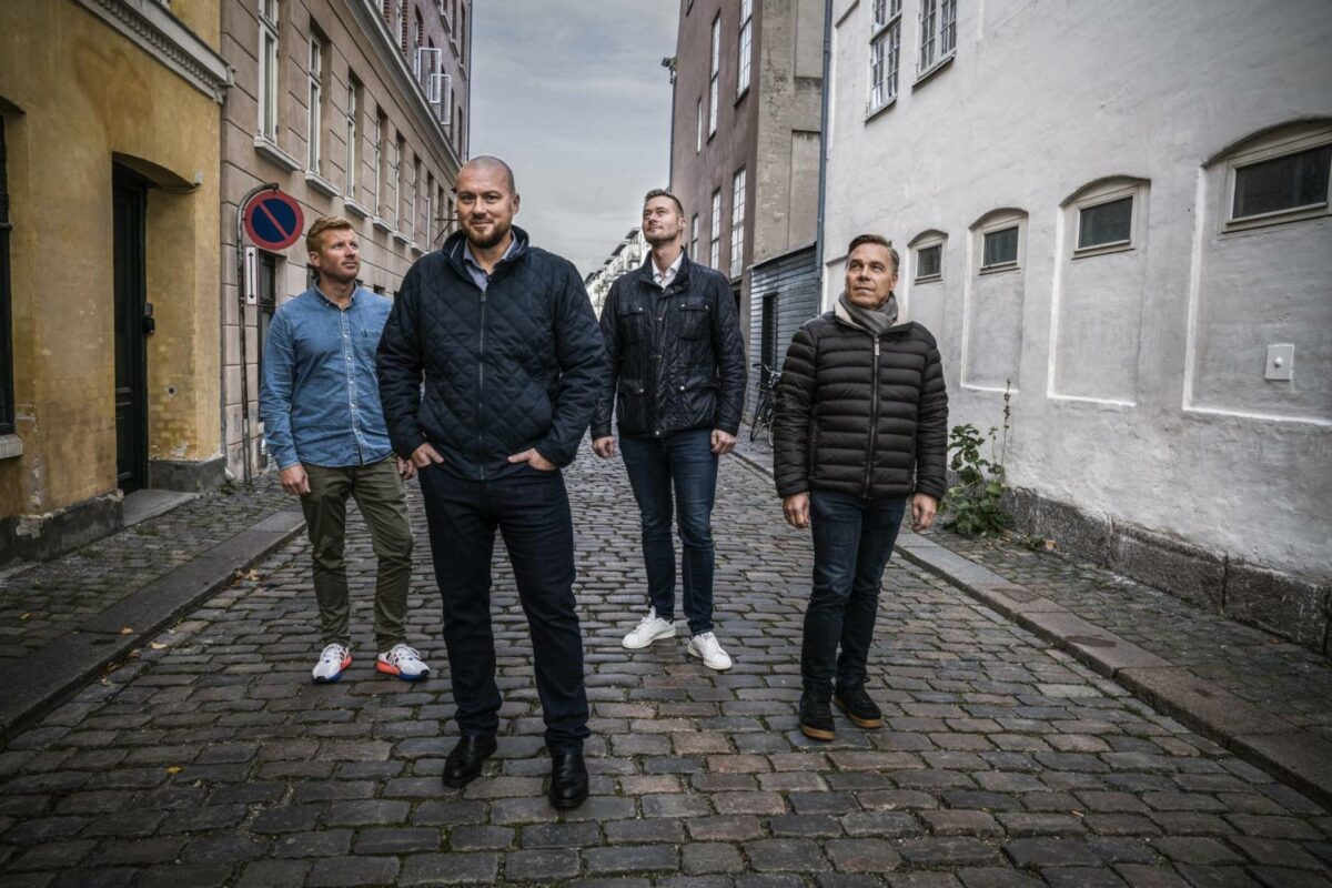 Ledelsen i Bang & Beenfeldt ser nu ud som følger. Fra venstre er det Claes Bohn-Willeberg, Jeppe Blohm Nielsen, Anders Bang Olsen og Erik Lindahl. Pressefoto.