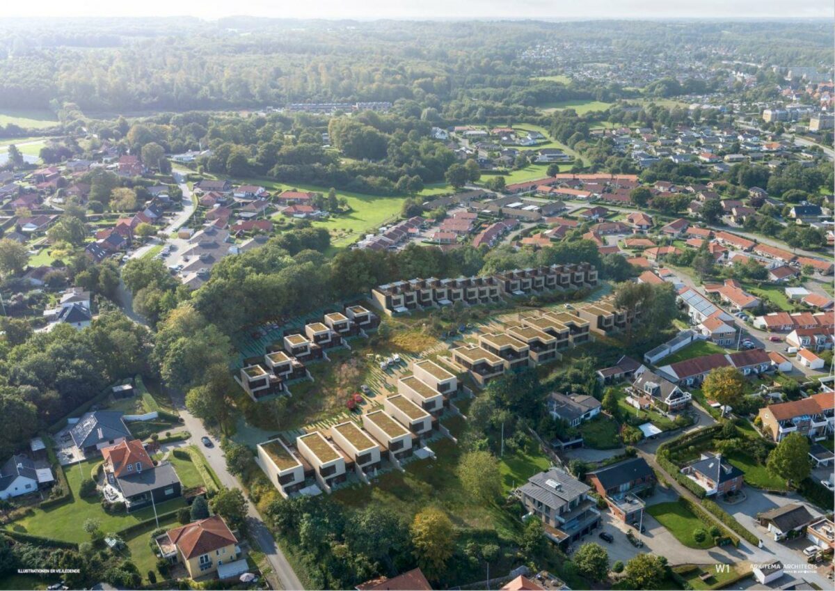 Der skal bygges rækkehuse i Aabenraa. Illustration: Arkitema Architects.