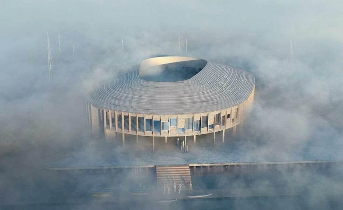 Lokale og Anlægsfonden har blandt andet støttet Maritimt Center Esbjerg med mere end fem millioner kroner. Illustration: Werk Snøhetta.