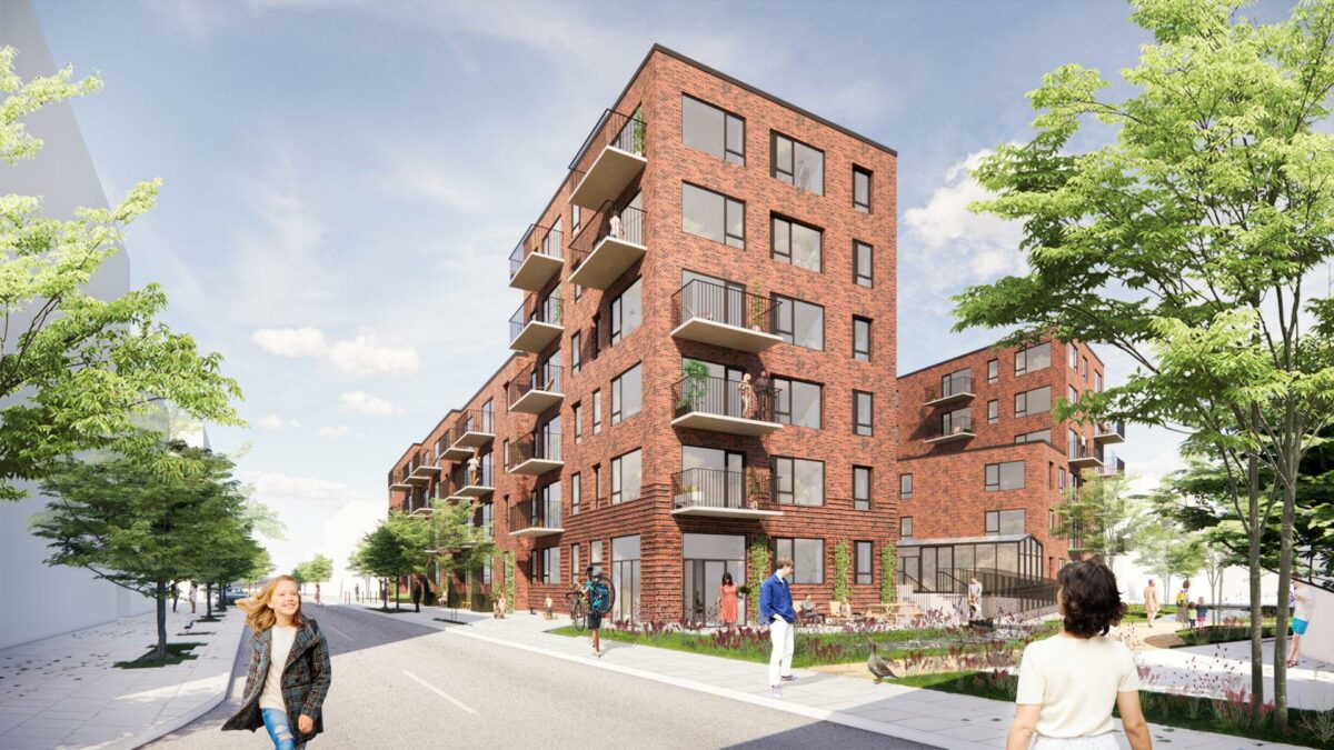 KPC's nye boligprojekt på Søndre Havn. Visualisering: Aart.