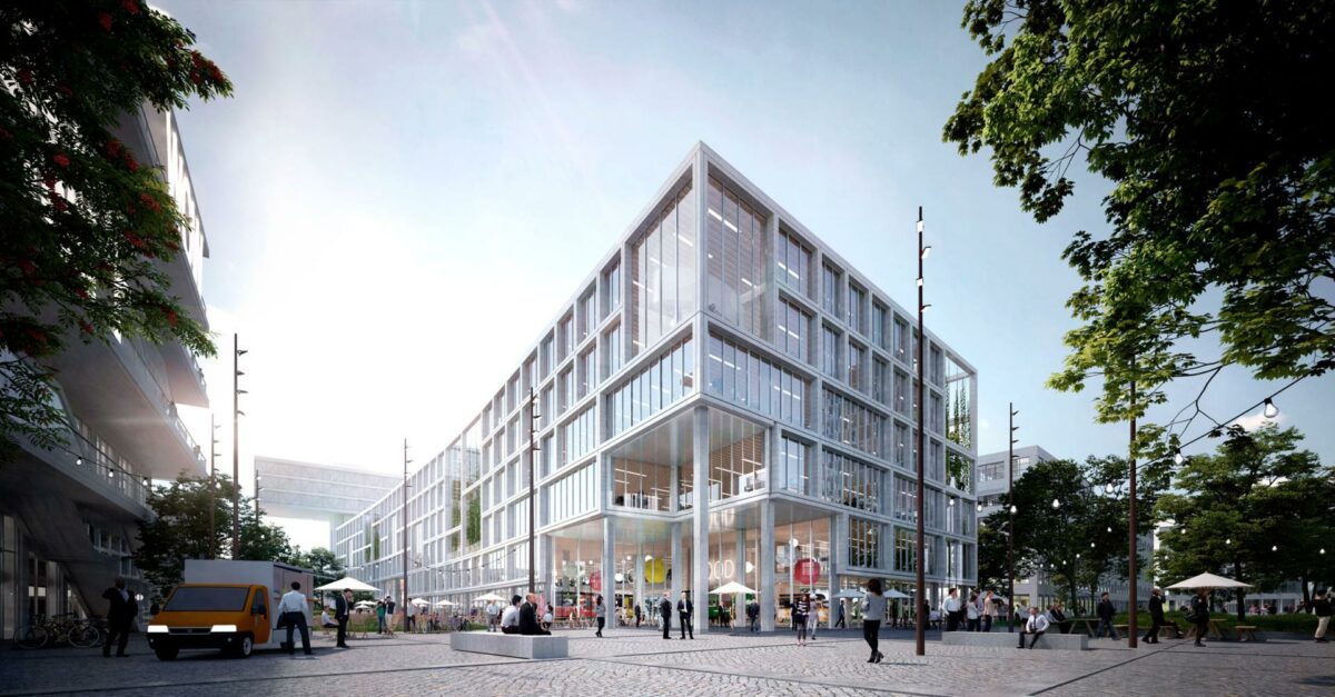 C.F. Møller skal stå bag dette byggeri i den tyske metropol München. Illustration: C.F. Møller Architects.