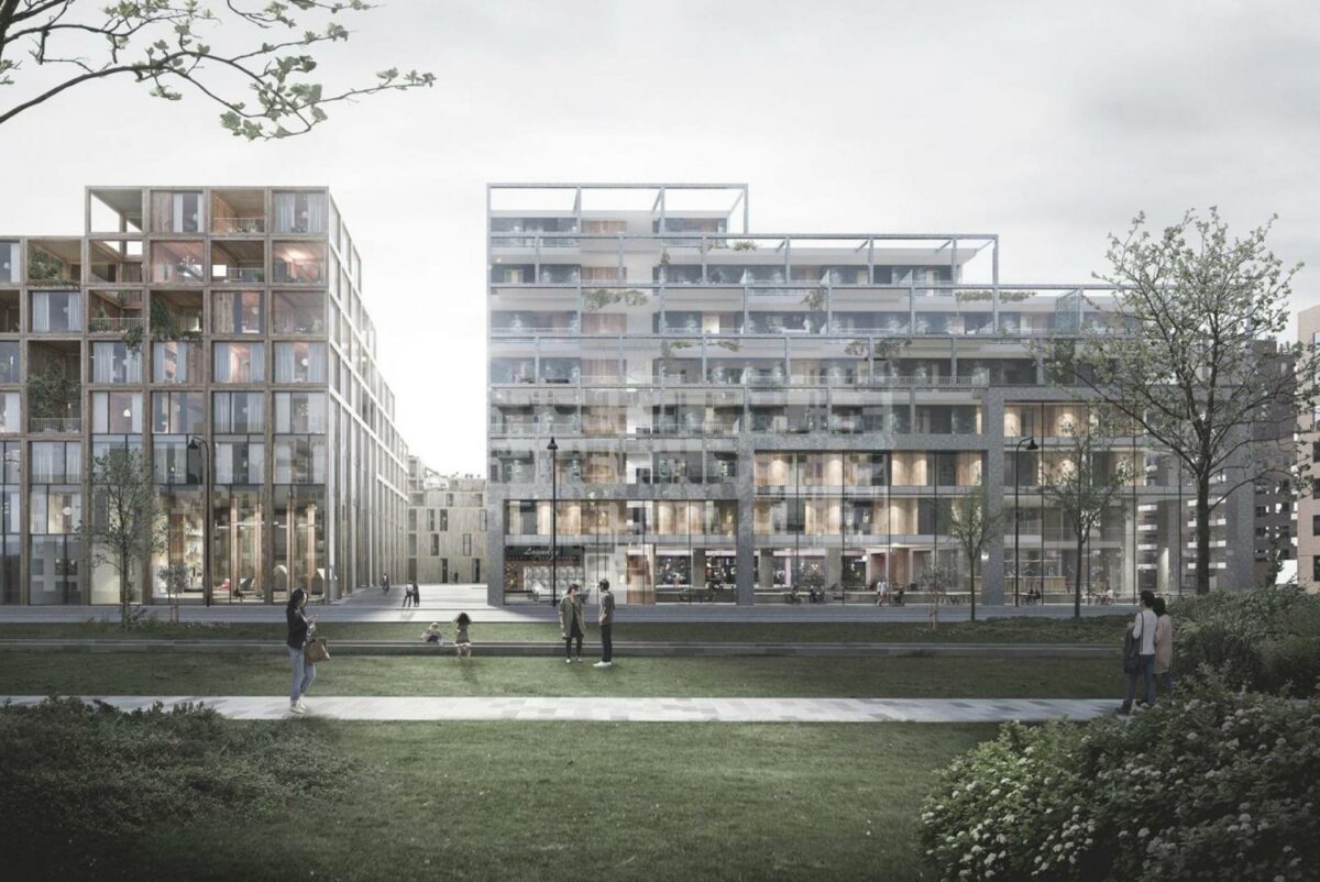 Kunstig intelligens har hjulpet NREP til bedre boliger i UN17 Village. Illustration: Aarstiderne Arkitekter.