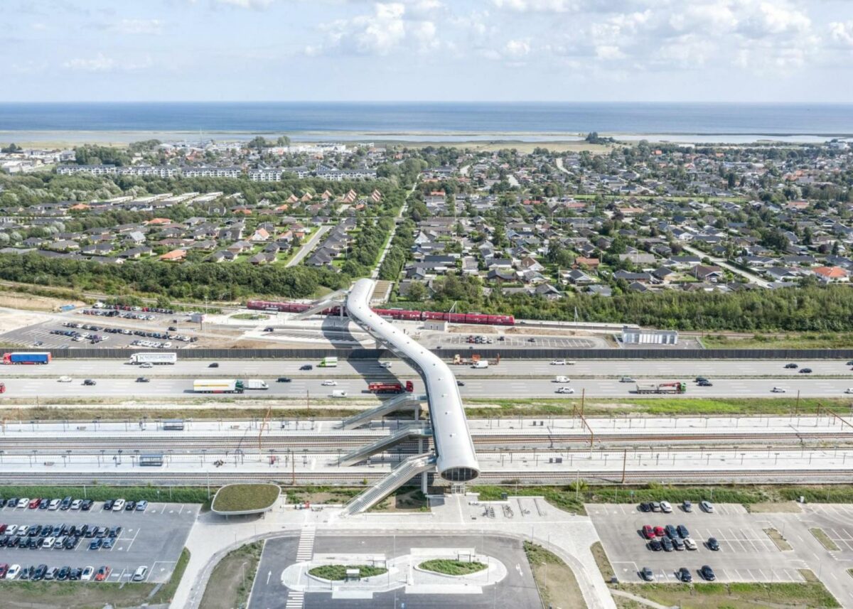 Køge Nord Station er blandt de danske nominerede. Foto: Banedanmark.