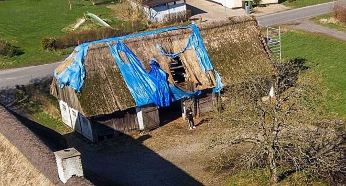 Her kan man se Bulhus i Sønderjylland før istandsættelsen i 2020. Foto: Larsen+Thorsen.