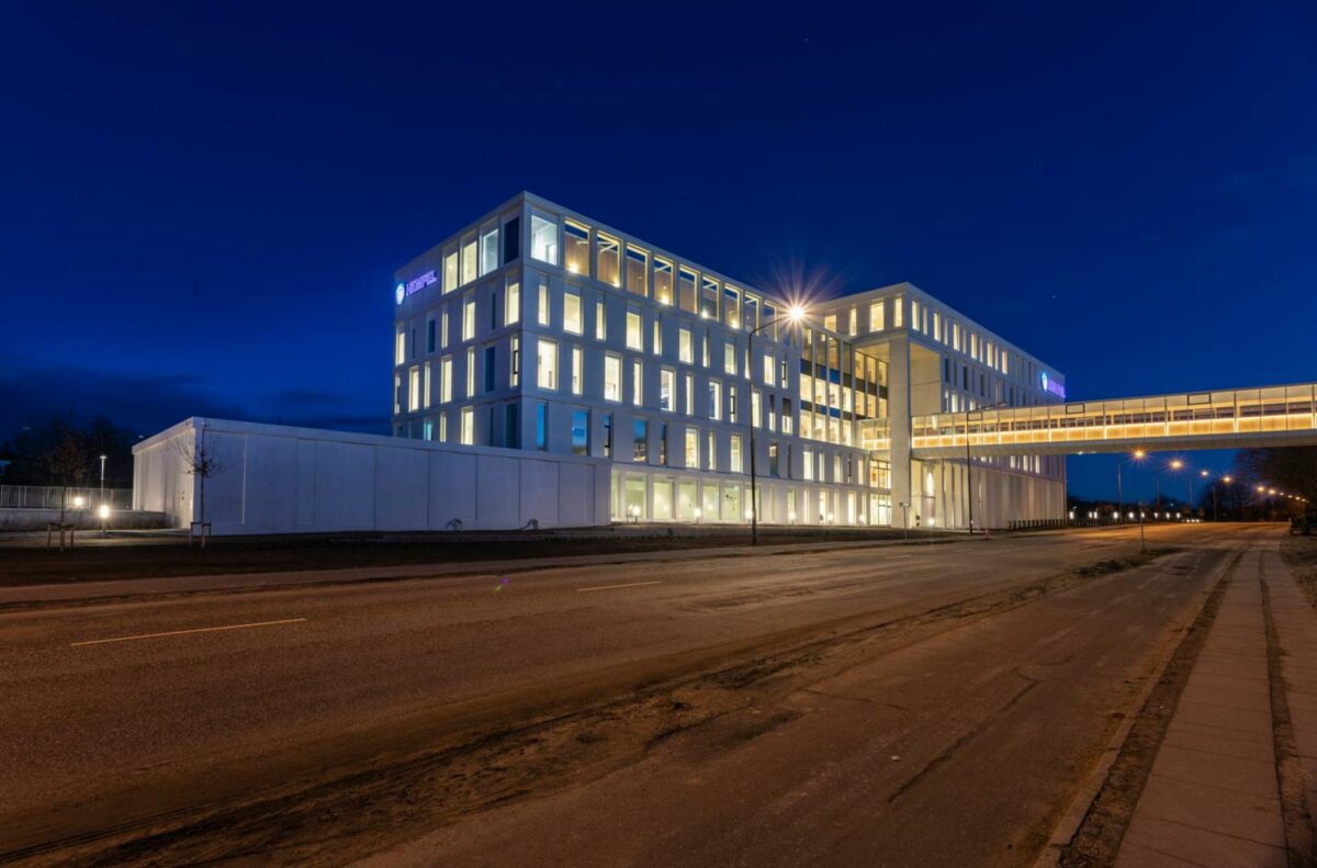 Sådan tager Hempels nye byggeri i Kongens Lyngby, nord for København sig ud. Pressefoto.