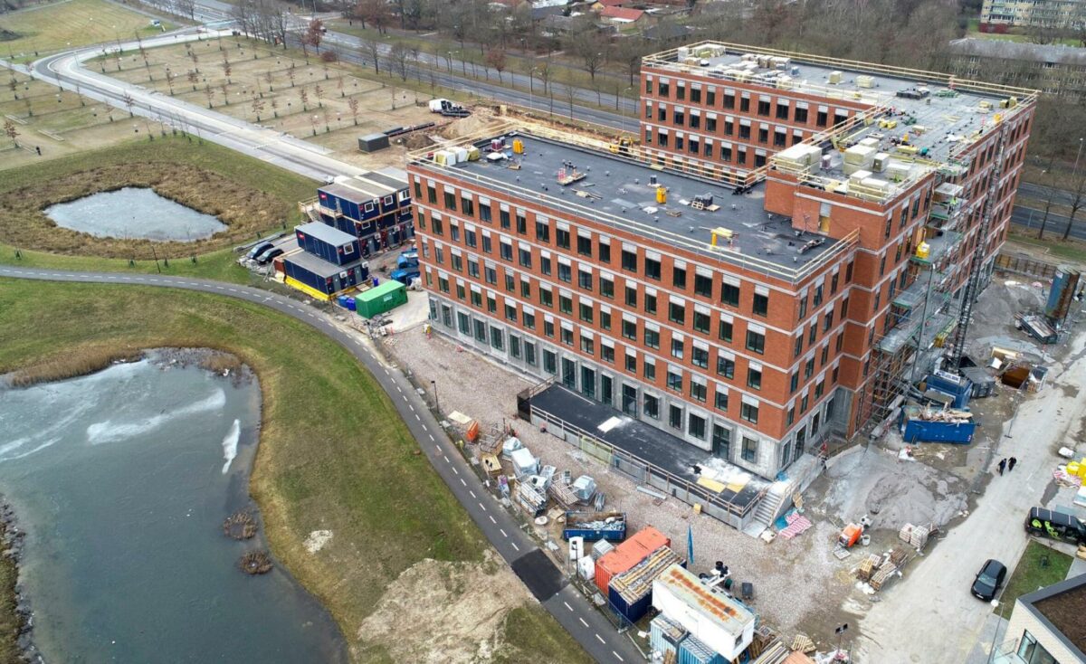 Cortex Park, hvor det fynske entreprenørfirma Skjøde bygger til DGNB Guld. Pressefoto.