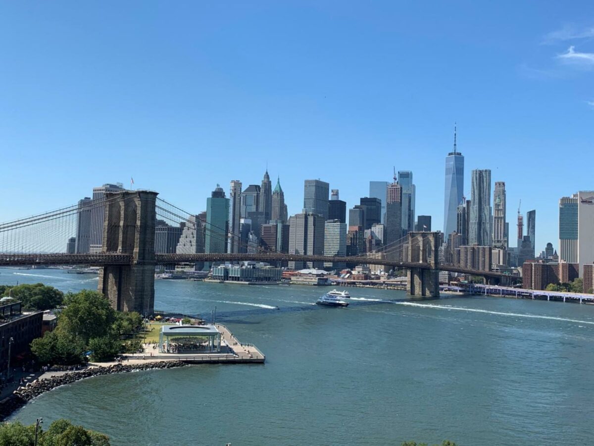 Udsigt fra Brooklyn, hvor PFA's logistikcenter skal ligge. Pressefoto.