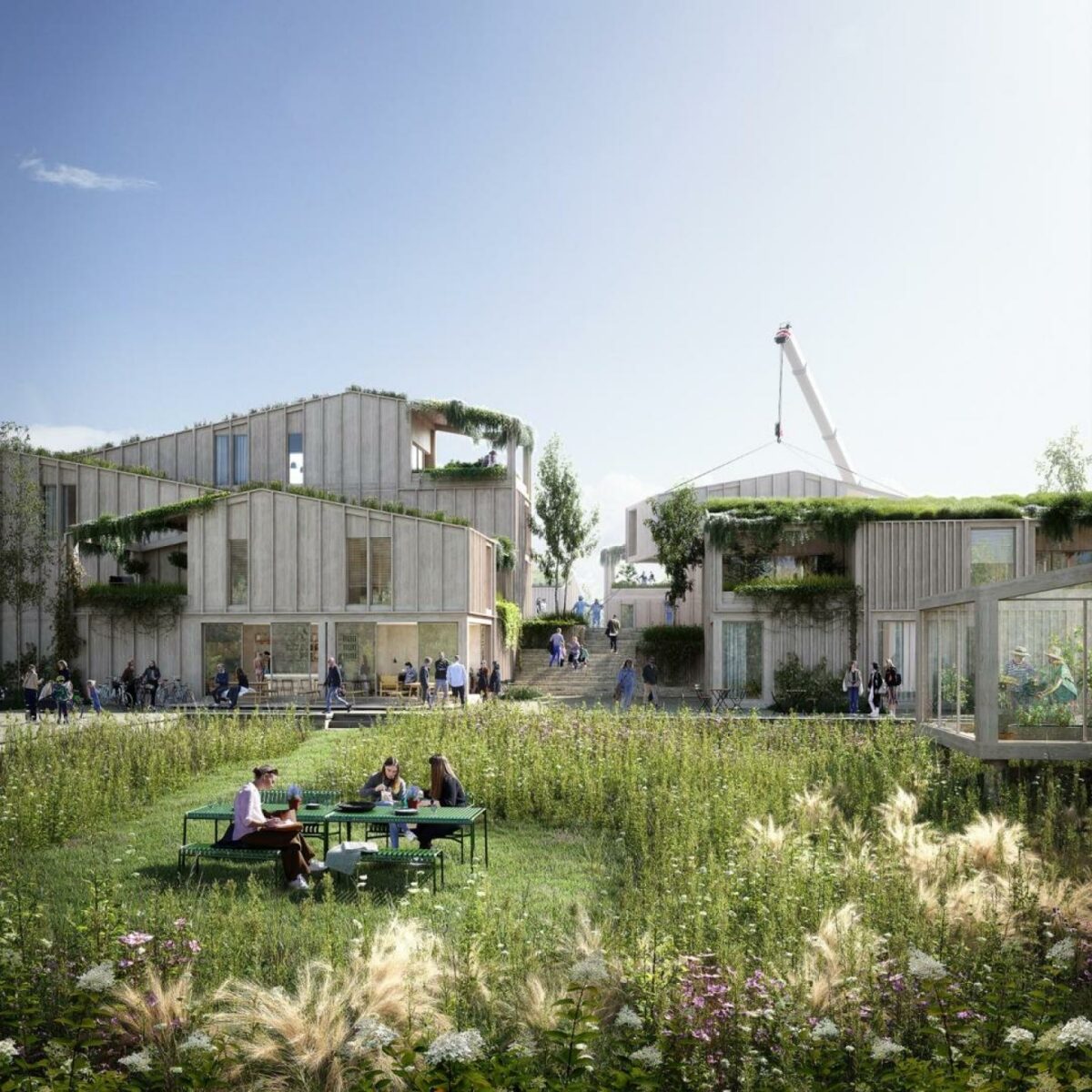 Modulbyggerier med ny æstetik. Det er målet for Concept Livings nye samarbejde. Illustration: Njordrum.