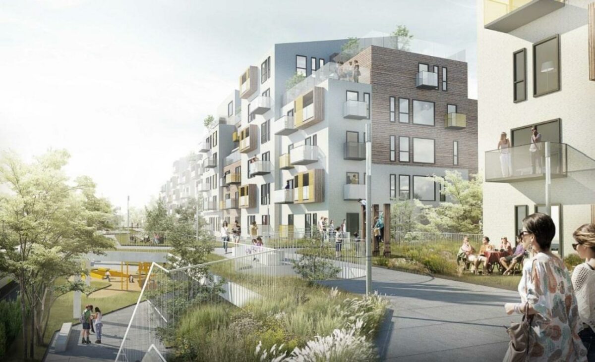 Sådan tager 1927 Estates seneste ejendomsprojekt sig ud, hvis man spørger arkitekterne. Illustration: 1927 Estate.