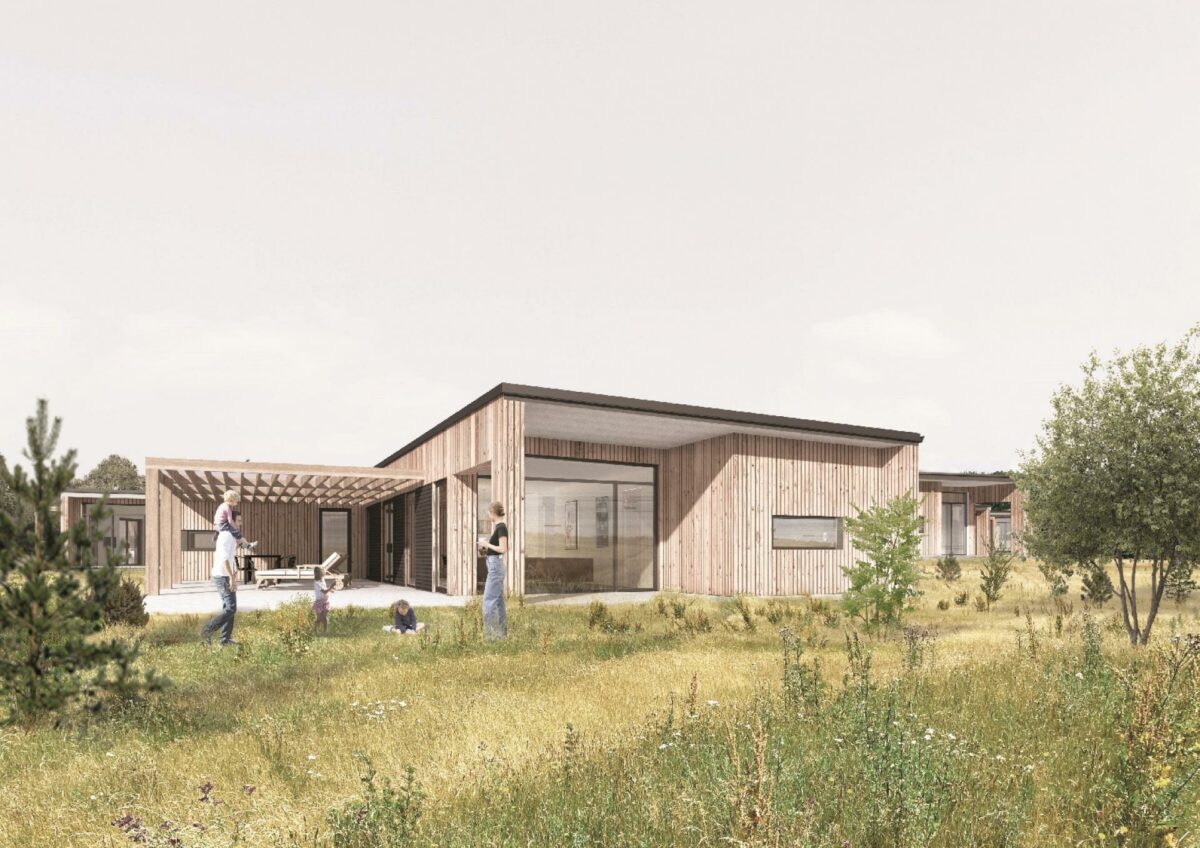440 af sådanne huse skal Danhaus opføre nær Nordborg på Als. Illustration: Viva Arkitekter.