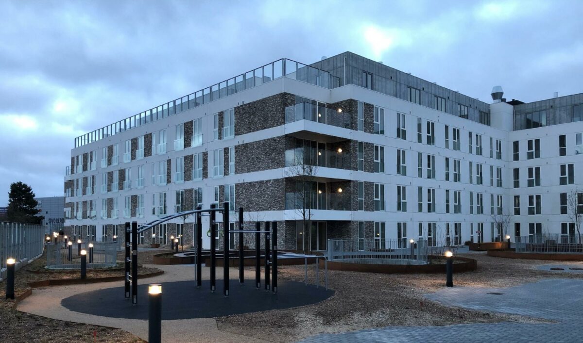 Byggevirksomheden Gråkjær har formået at brede sig fra landbrug til projektudvikling - som her i Valby. Pressefoto.