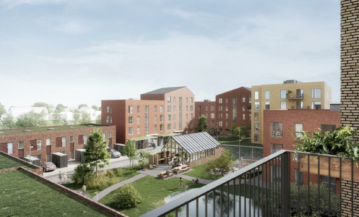 AG Gruppen med flere er blandt bygherrene på Nærheden i Høje-Taastrup. Illustration: tnt arkitekter/nor3d.