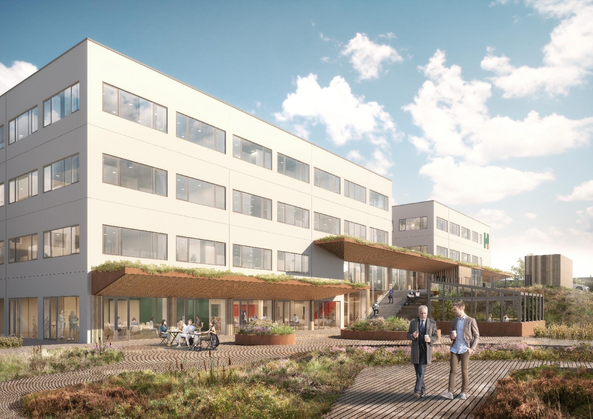 GHS har eksisteret siden 2007 og er en af frontløberne inden for grøn energi. Virksomheden udvikler og producerer avancerede elektrolysemoduler, der kan omdanne elektricitet fra vedvarende energikilder som vindmøller og solceller til grøn brint. Grøn brint kan bl.a. bruges i industrien og som bæredygtigt brændstof i transportsektoren. GHS bidrager dermed væsentligt til den grønne omstilling og målsætningen om et C02-neutralt samfund i 2050. Visualisering: Rum.