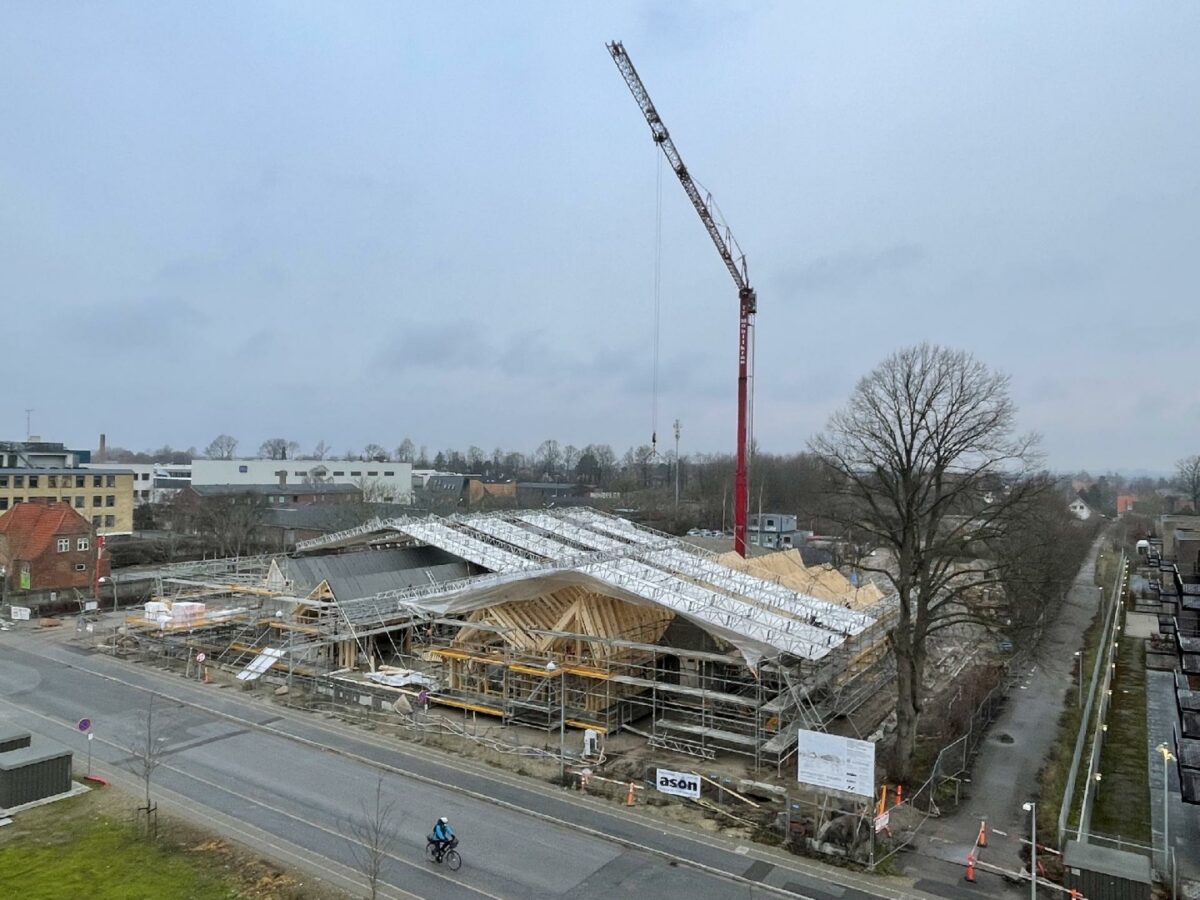 Opførelsen af børnehuset Svanen er i fuld gang. Foto: Gladsaxe Kommune.