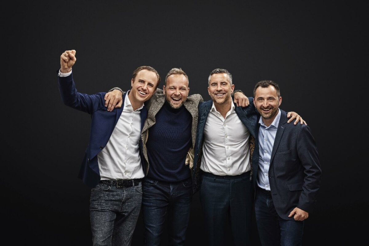 Løvens Hule-investorerne Christian Arnstedt og Jacob Risgaard har netop sikret sig 30 % af virksomheden Urban-Hald, og det er en af de største investeringer i Løvens Hule nogensinde. Foto: Morten Fauerby // Montgomery.