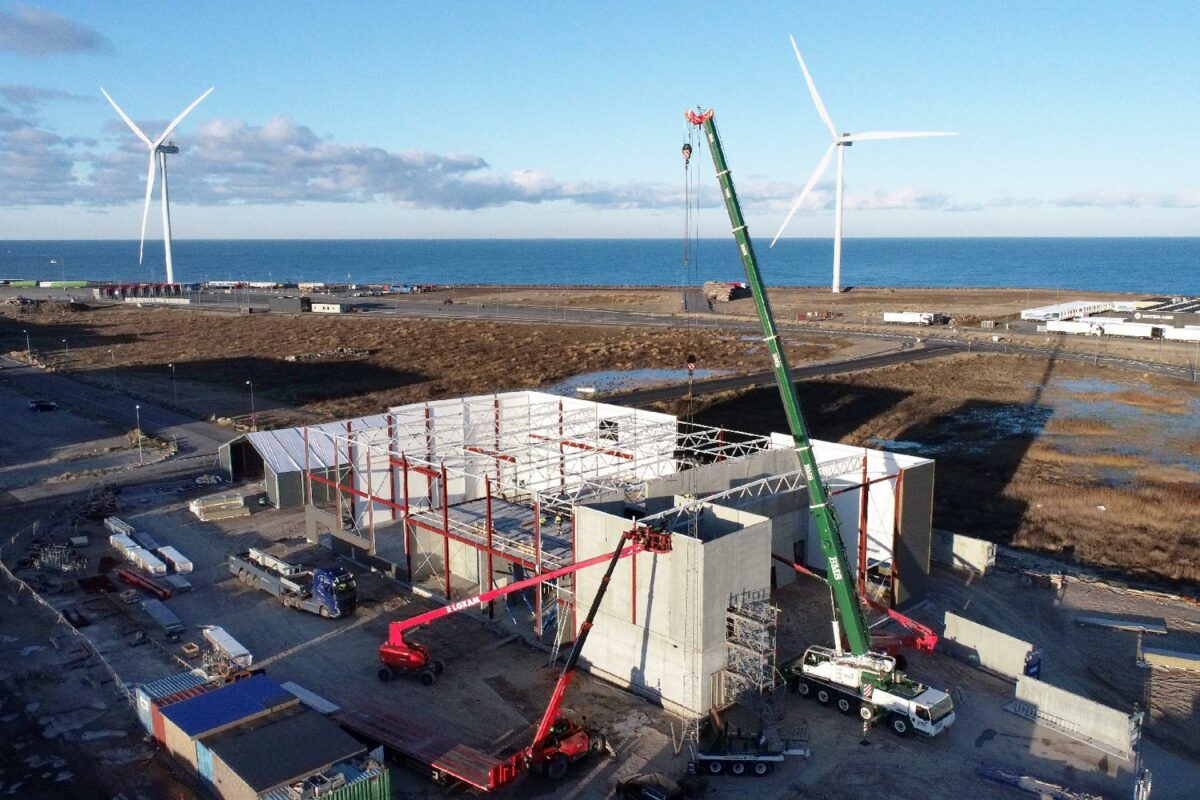 Byggeriet i Hirtshals følger efter, at Biomega netop har afsluttet opgradering af sit eksisterende produktionsanlæg, som er strategisk placeret på den norske vestkyst uden for Bergen i Norge. Foto NCC.