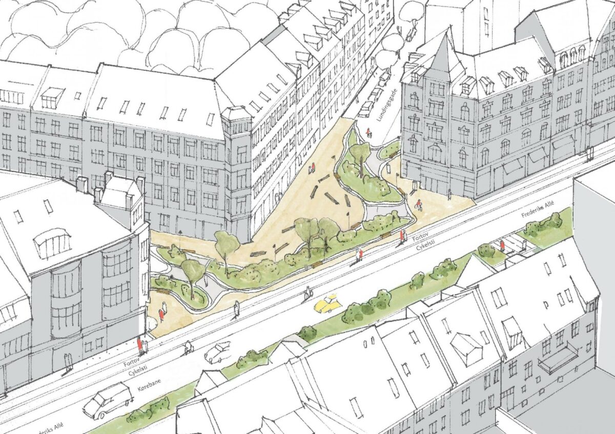 Længe har det lille torv for enden af Ole Rømers Gade og Lundingsgade ud mod Frederiks Allé i folkemunde længe haft navnet Lundings Torv.