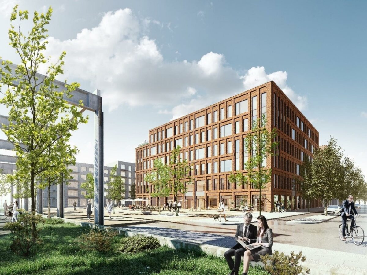 Magnolia Hus bliver et sammensat hus på ca. 20.000 m2, hvor mange funktioner - både boliger, erhverv, butikker, fitnesscenter m.v. - samles under ét tag. Illustration: Holscher Nordberg Architecture And Planning