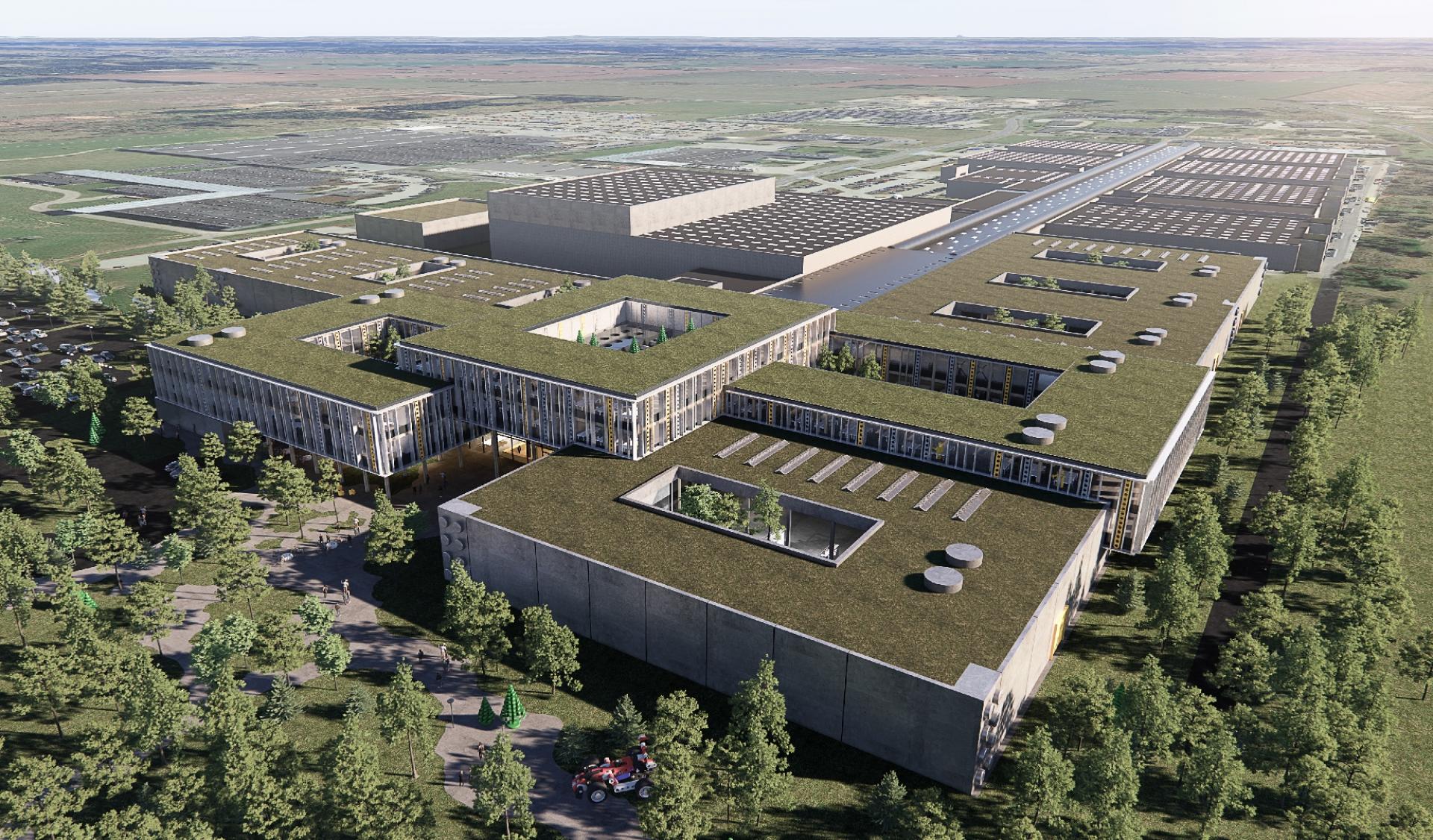 Med opførelsen af det nye 'Kornmarken Campus' på 46.000 m2 kommer LEGO's campus i 2025 op på mere end 100.000 m2. Illustration: LEGO.