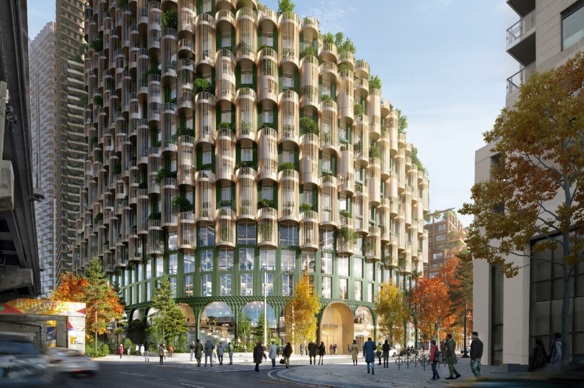 Vinderprojektet inkluderer over 800 almene boliger, nye offentlige parker og pladser og et skovlignende grønt område på ca. 8.000 m2. Ill.: Waterfront Toronto.