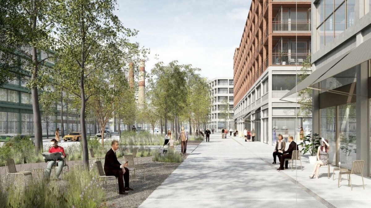 Fra industrihavn til boliger, butikker og erhverv - Riga forvandles til en moderne storby, og masterplanen bag omdannelsen af det gamle havneområde står 1:1 bag. Visualiseringer: 1:1 og Éter.
