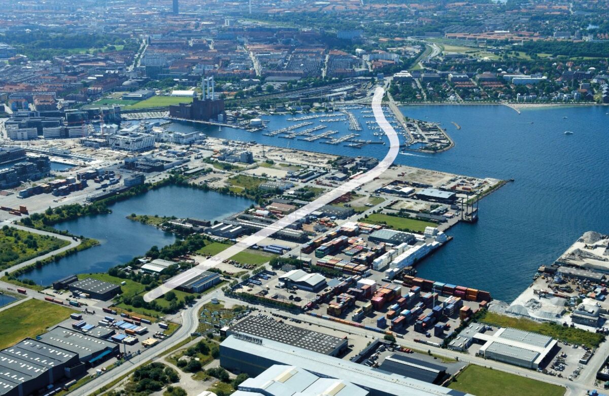 Den kommende Nordhavnstunnel i København skal forbinde Østerbro med Nordhavn. Foto: Vejdirektoratet.