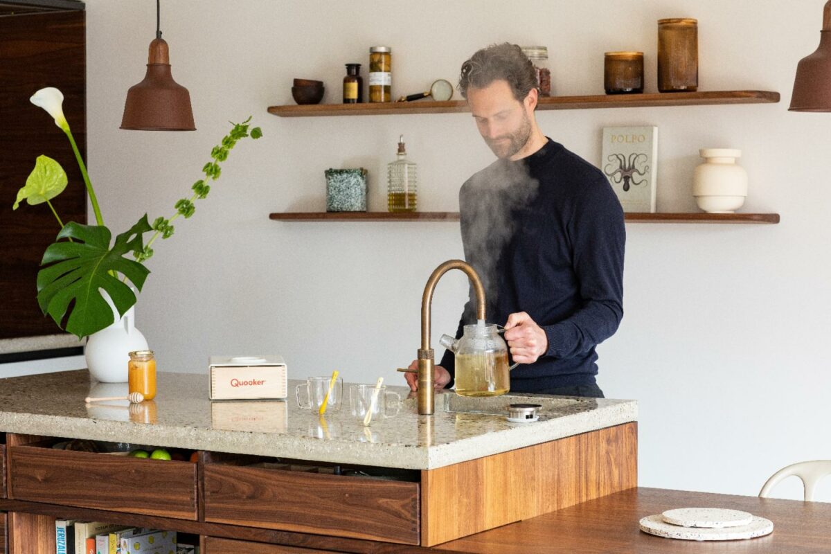 Quooker er både energi- og vandbesparende - et kæmpe plus, når man gerne vil bygge bæredygtigt.