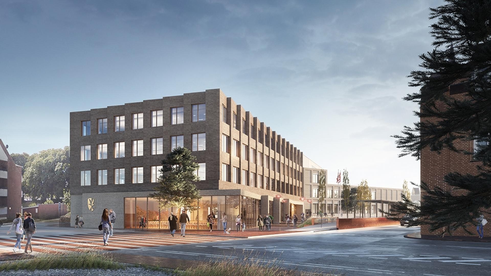 Vordingborg Rådhus - borgernes hus. Visualisering: PLH Arkitekter.