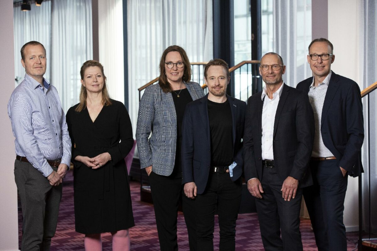 Boligkontoret Danmarks nye direktionsgruppe - fra venstre: Michael Pedersen, Pia Nielsen, Karina Lauridsen, Tonny Bjørn, Kim Johansen og Lars Lehmann.